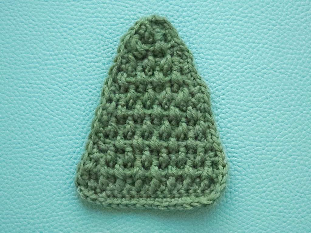 Crocheted flat Christmas tree