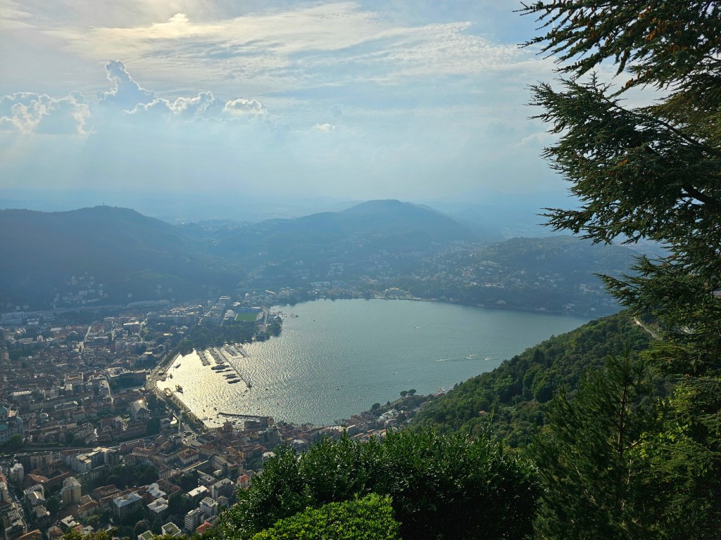 A view of lake Como from Brunate