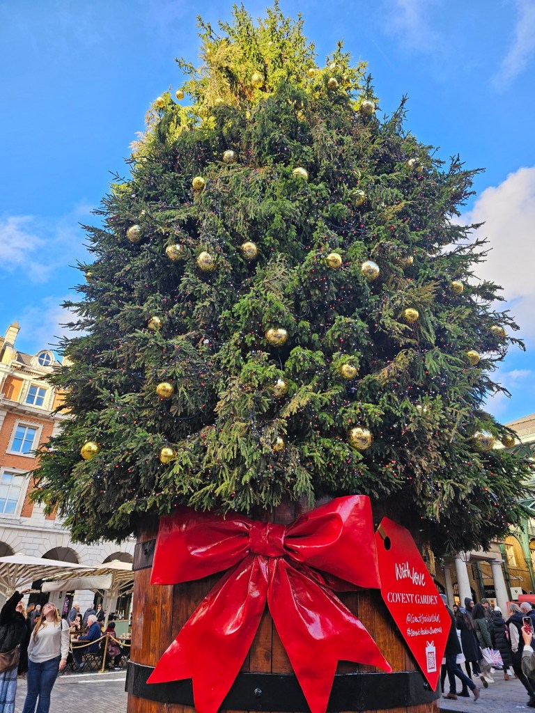 Covent Garden Christmas tree by day