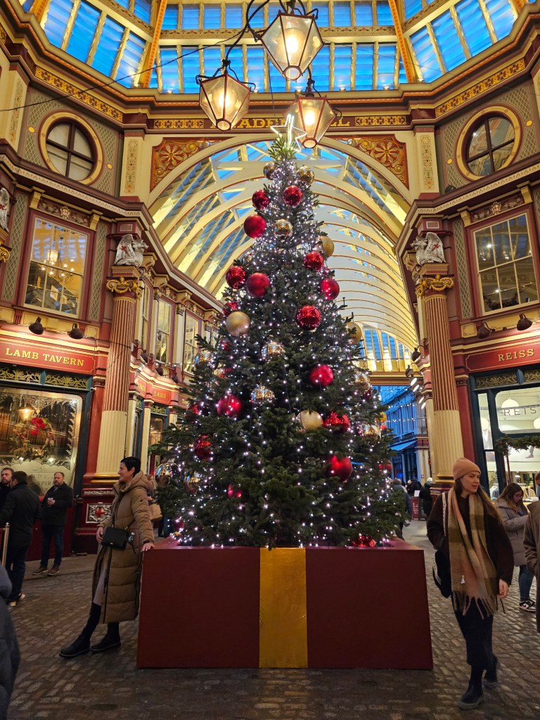Christmas tree in Leadenhall Market in London