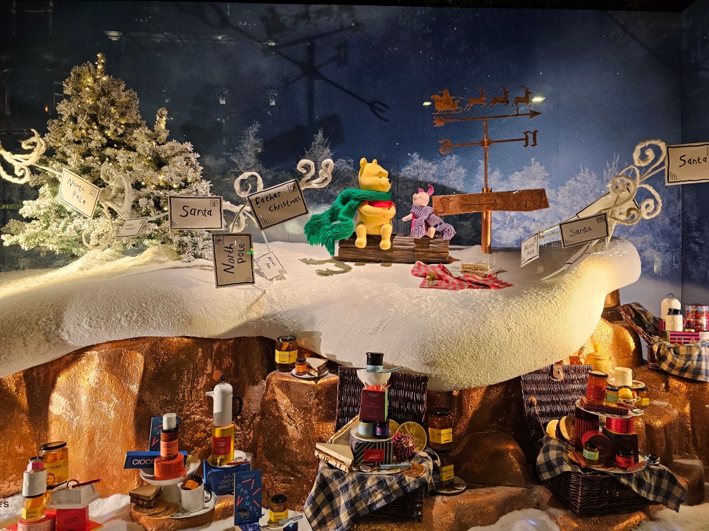 Winnie the Pooh window display in Selfridges, London