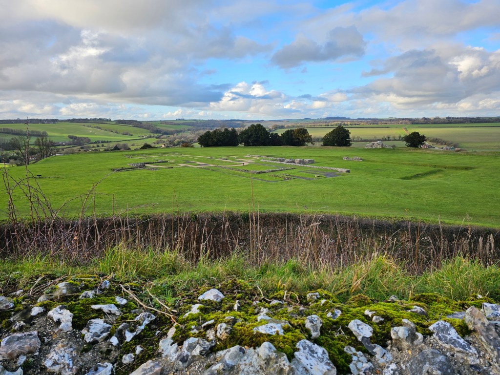 The plains of Old Sarum seen from the top of the hill