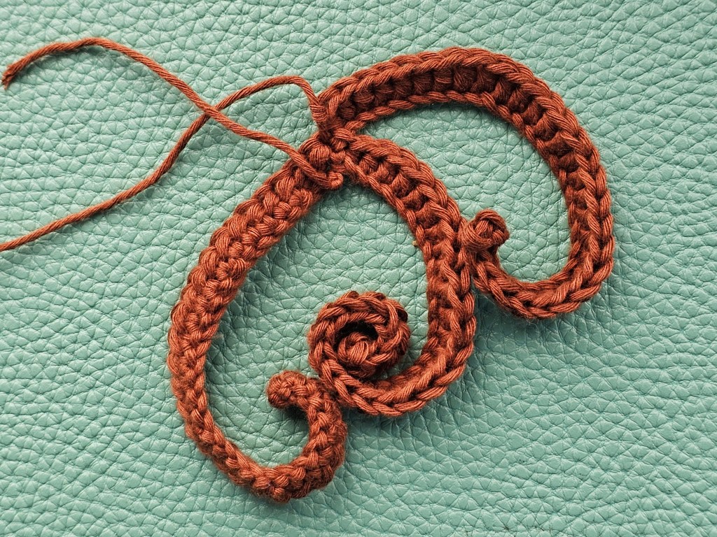 Crocheted mane of a pony