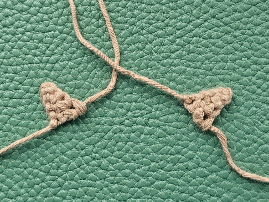 Crocheted ears of a pony