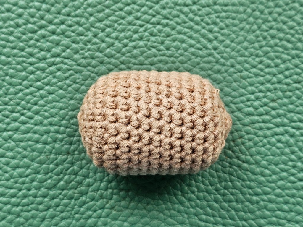 Crocheted body of a pony