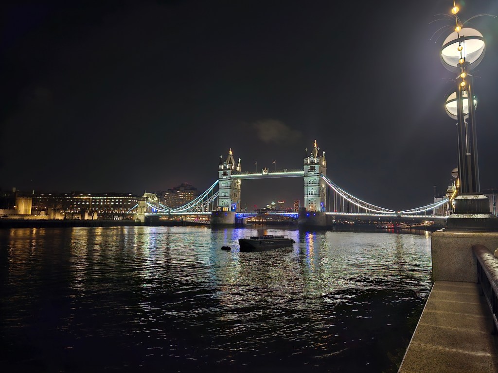 Tower Bridge, London, at night