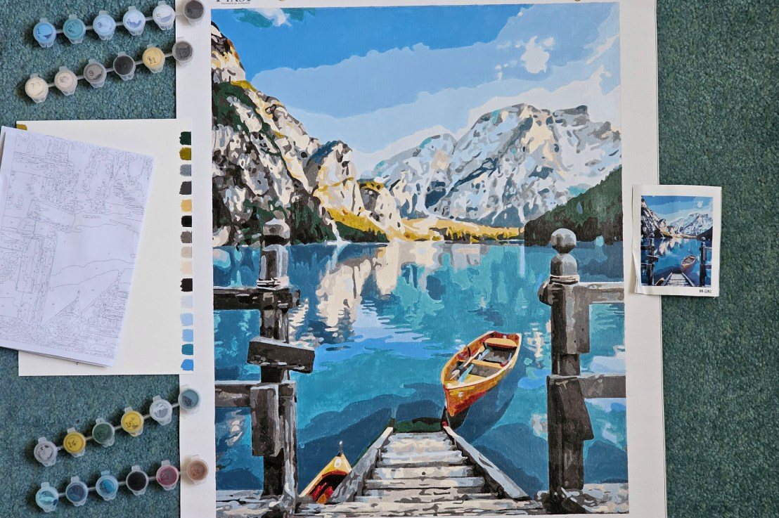 DIY Painting By Numbers – Lake In The&nbsp;Mountains