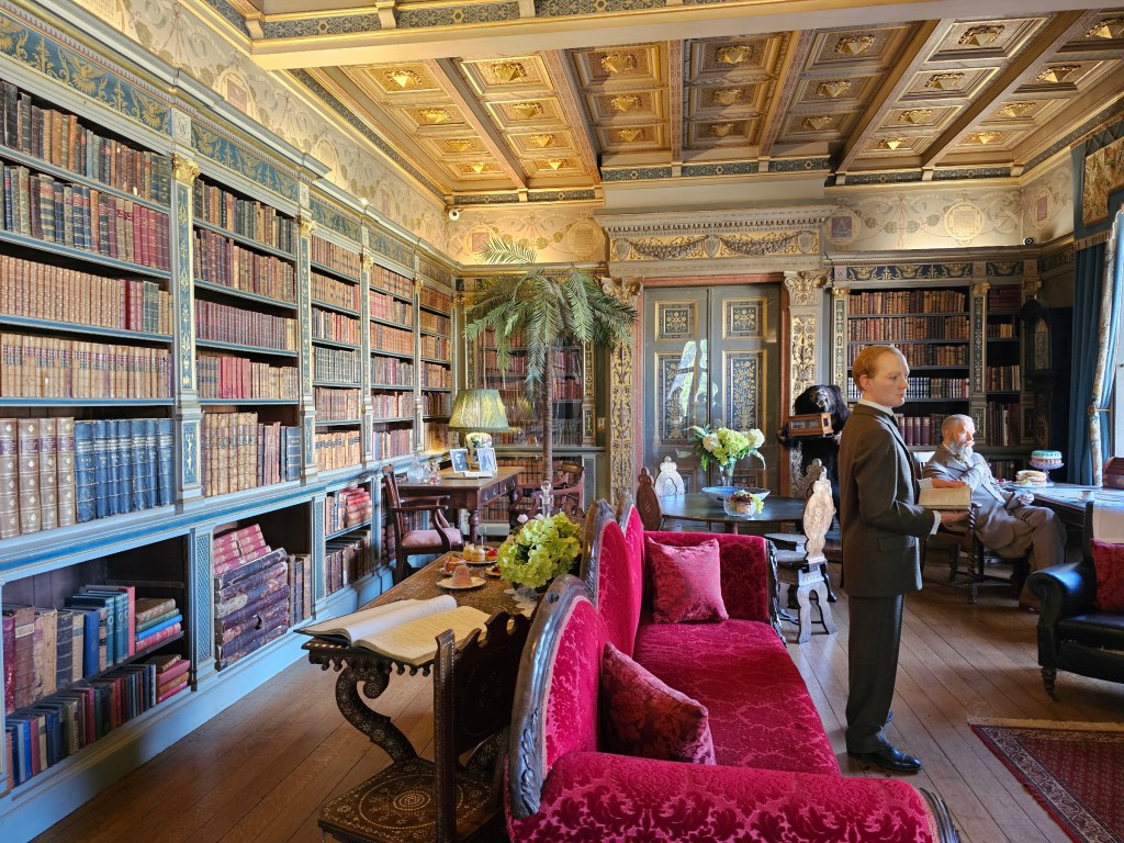 State rooms of Warwick Castle, England - the library
