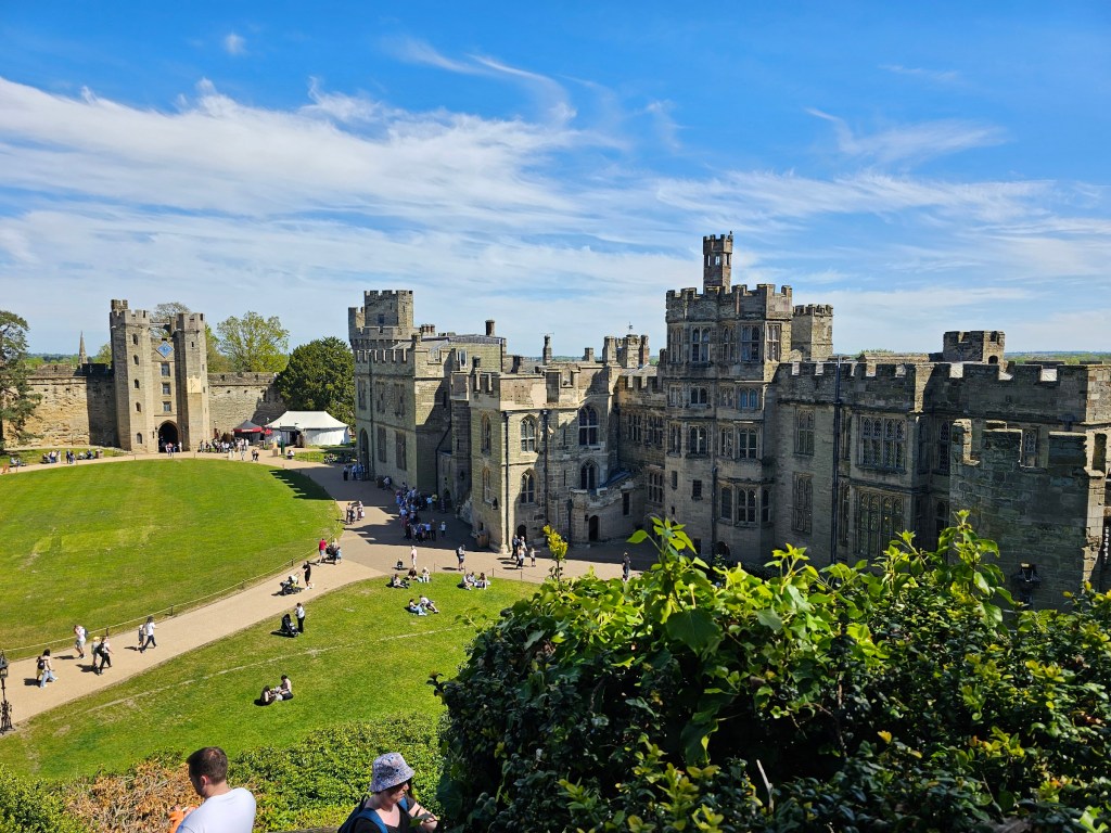 View of Warwick Castle, England. Photo taken from the mound - the oldest part of castle walls