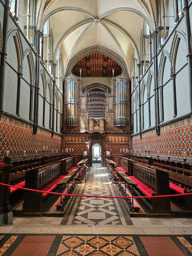 The cloister in Rochester Cathedral