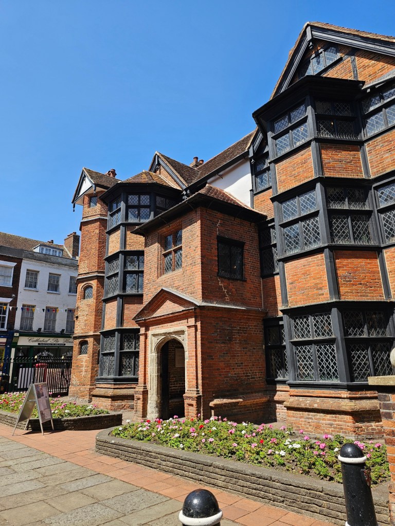 The outside of Eastgate House - a two floor, red brick building