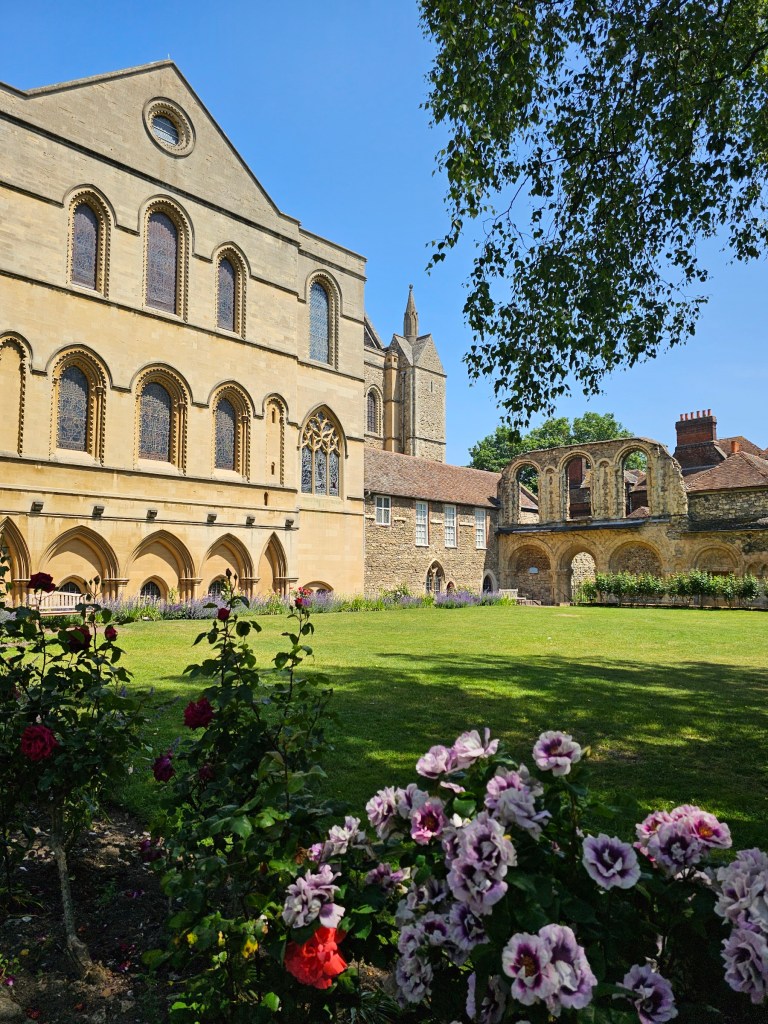 The back garden of Rochester Cathedral, England