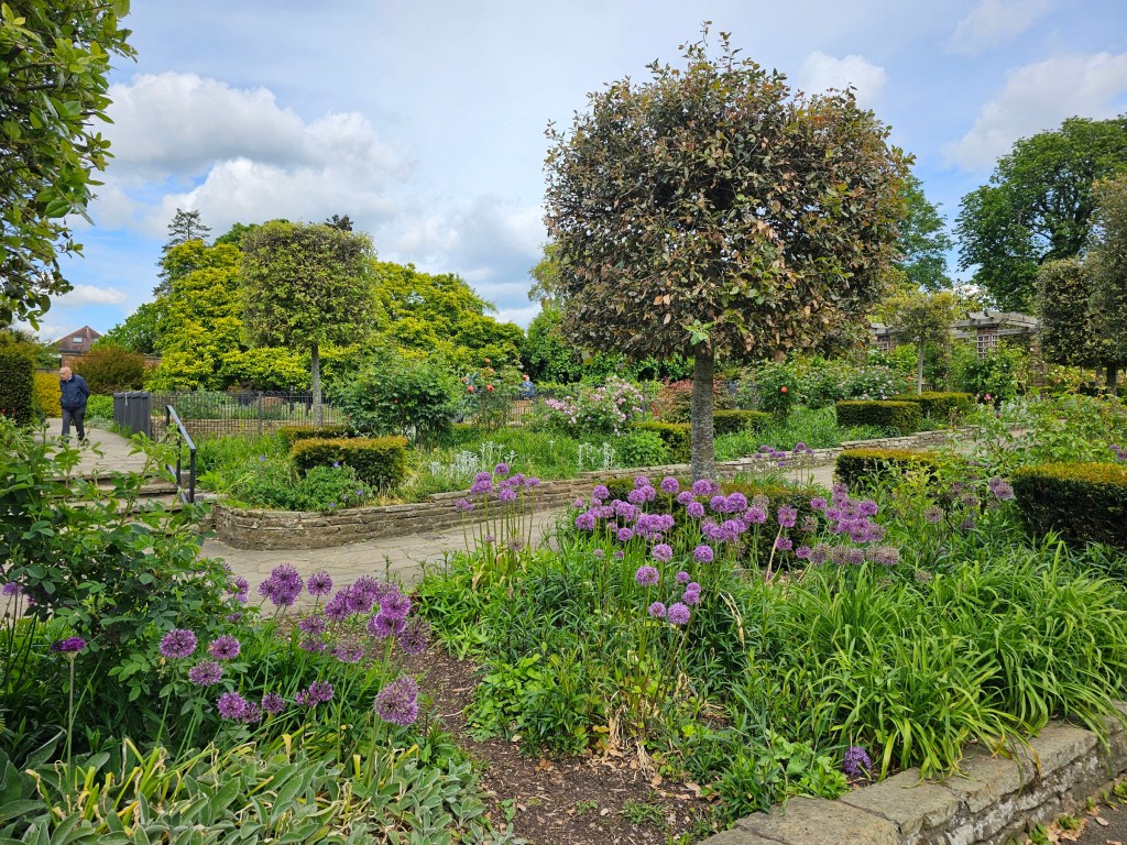 A flower garden in Golders Hill Park, London