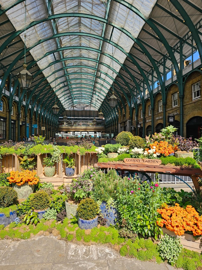 Floral display in Covent Garden, London, in the spring of 2026