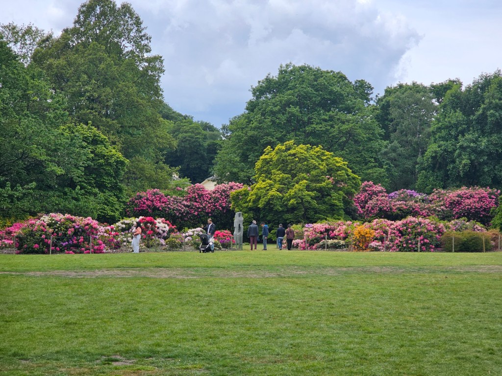 Flower garden next to Kenwood House in Hampstead Heath, London