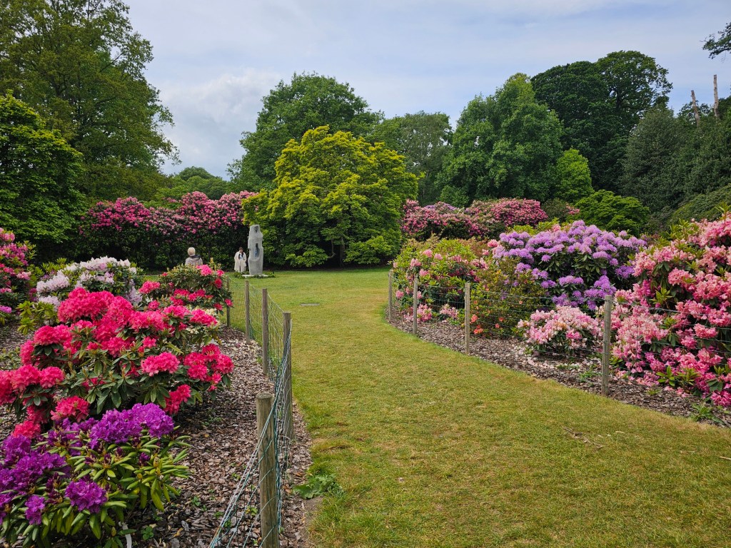 Flower garden next to Kenwood House in Hampstead Heath, London