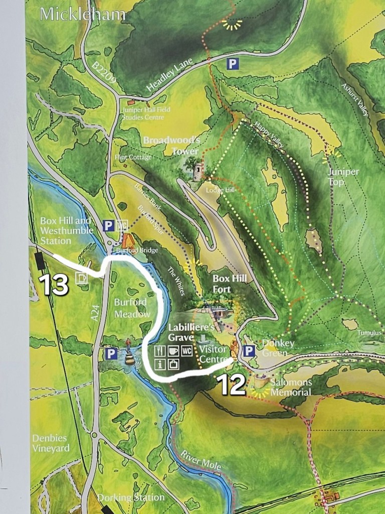 Map of the extended Box Hill hike - part 12