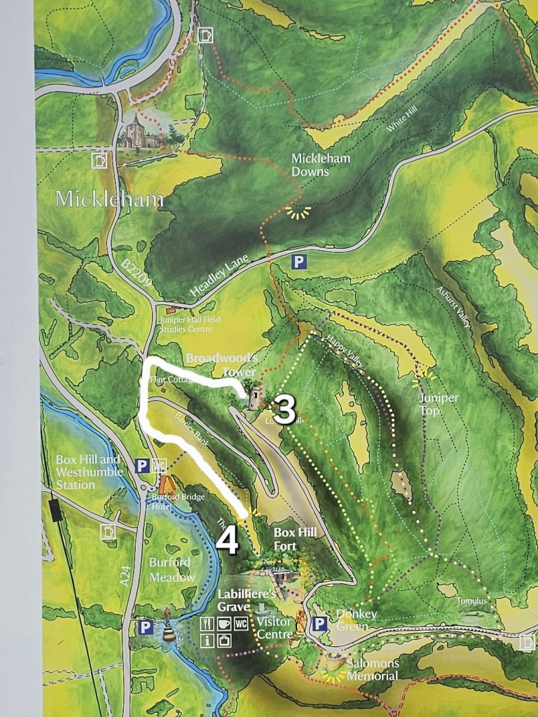 Map of the extended Box Hill hike - part 3