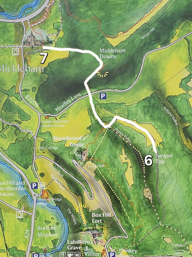 Map of the extended Box Hill hike - part 6