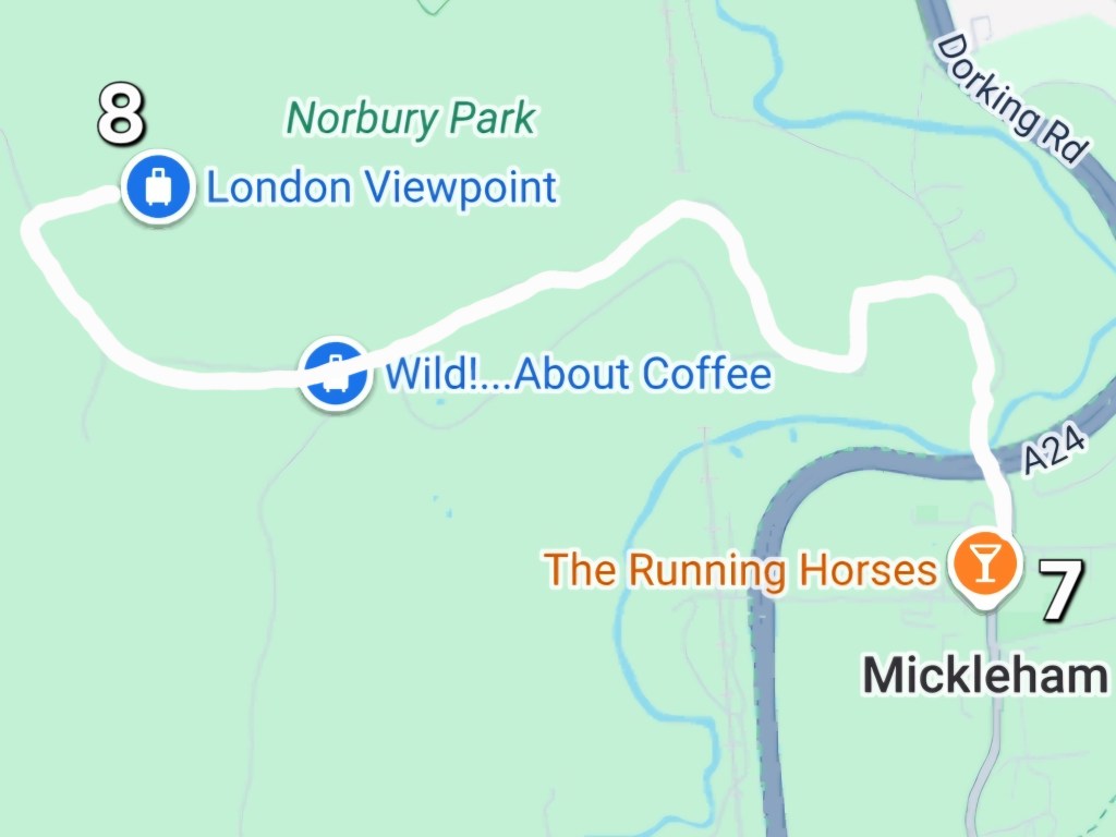 Map of the extended Box Hill hike - part 7