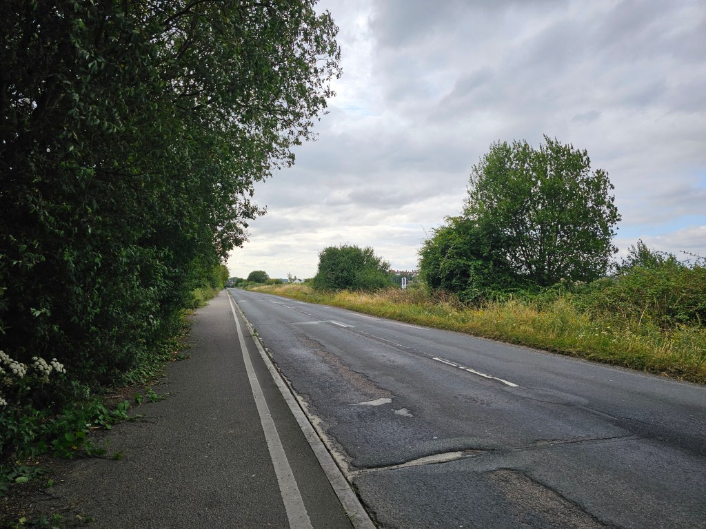 An asphalt road with a pavement