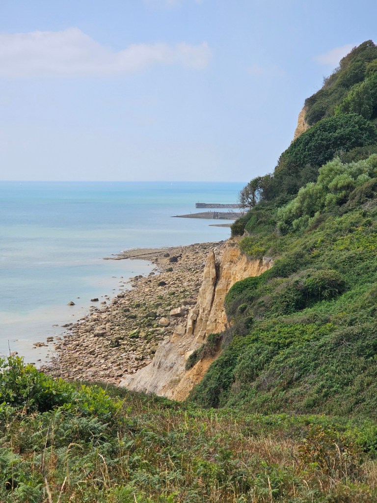 Tall cliffs above the sea near Hastings