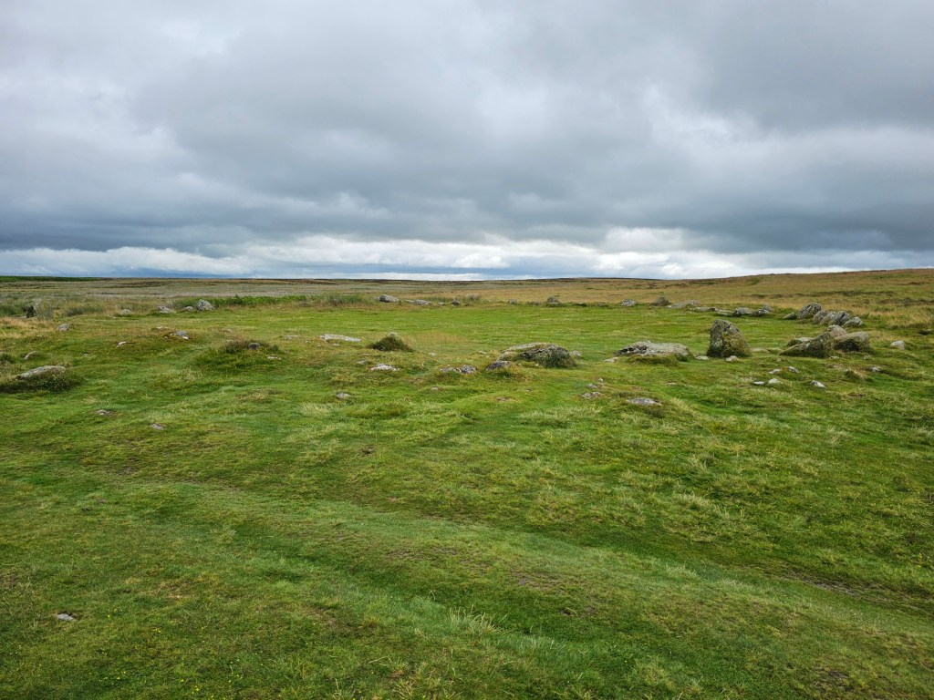 A stone circle in a field