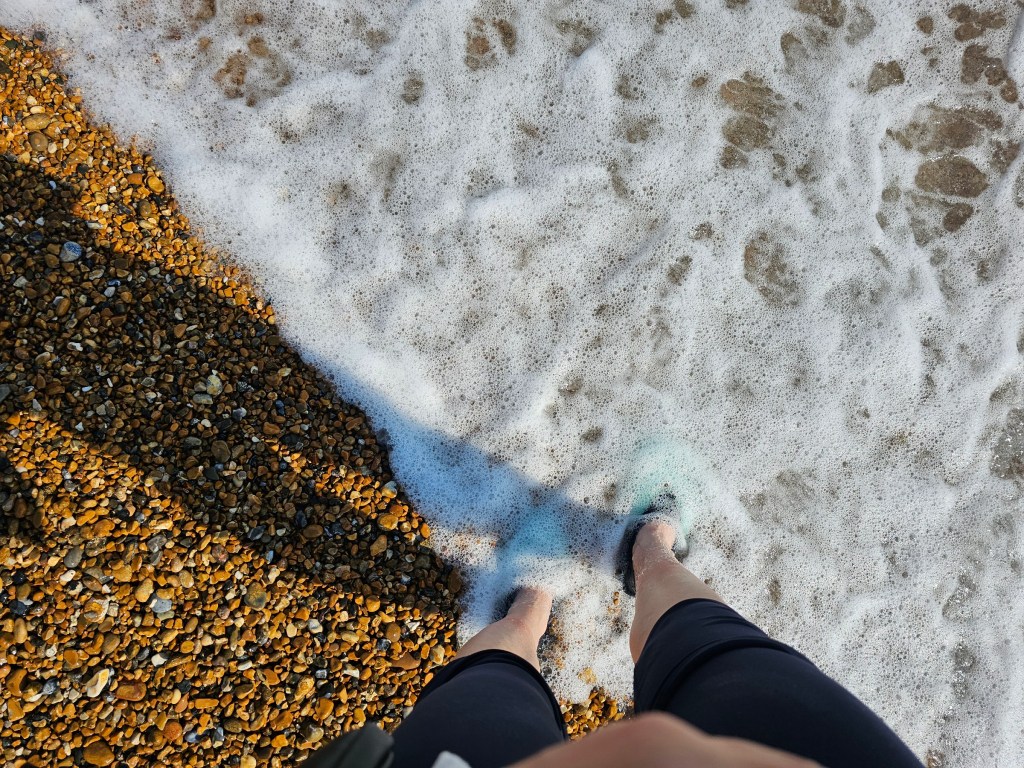 Dipping my feet in the sea