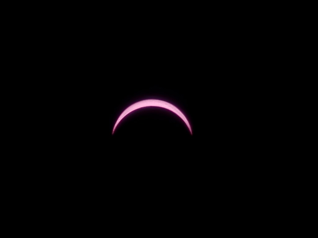 Solar eclipse captured in London in August 2026