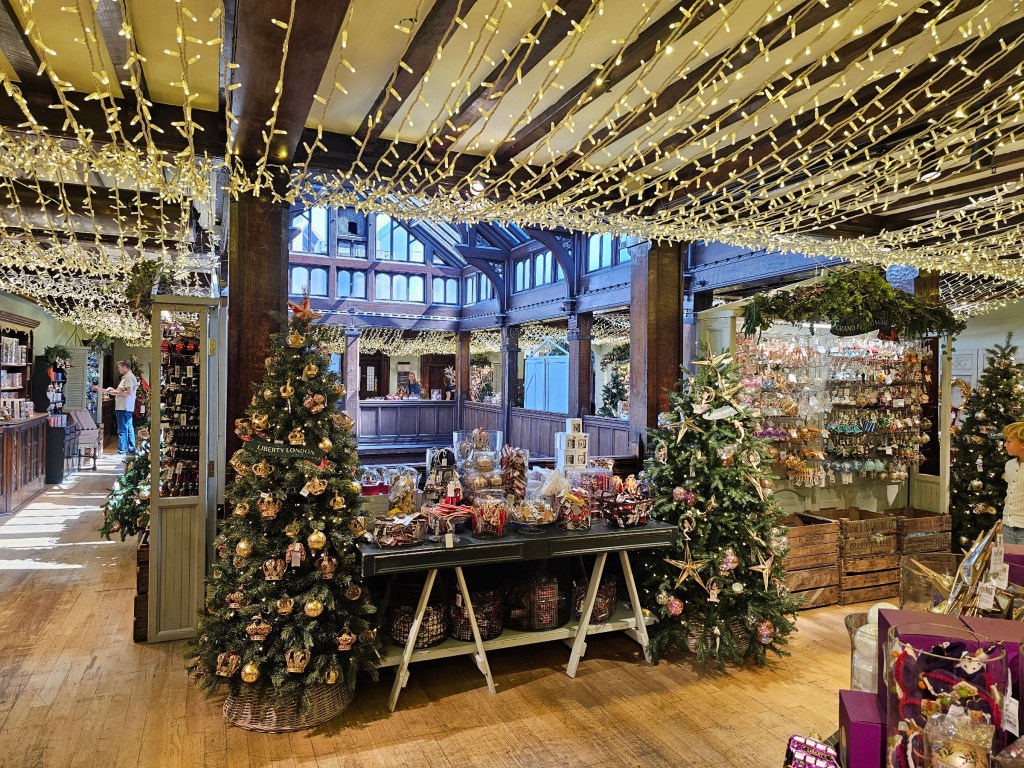 Christmas shop in Liberty London, in August