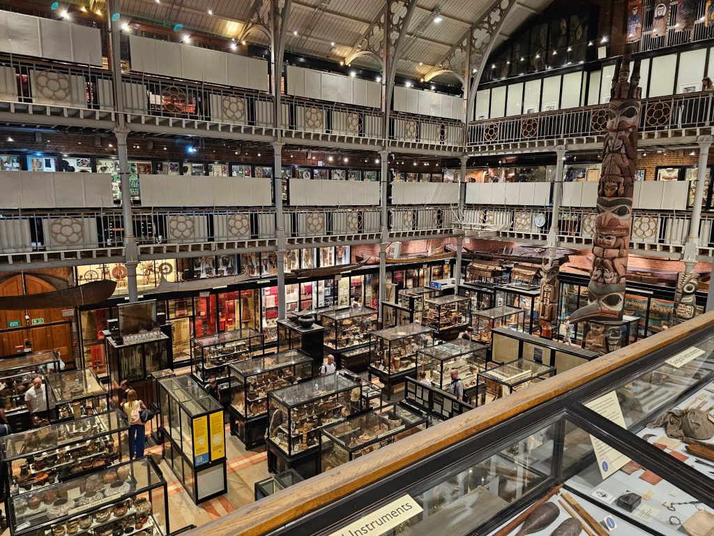 Pitt Rivers Museum in Oxford, seen from the top floor
