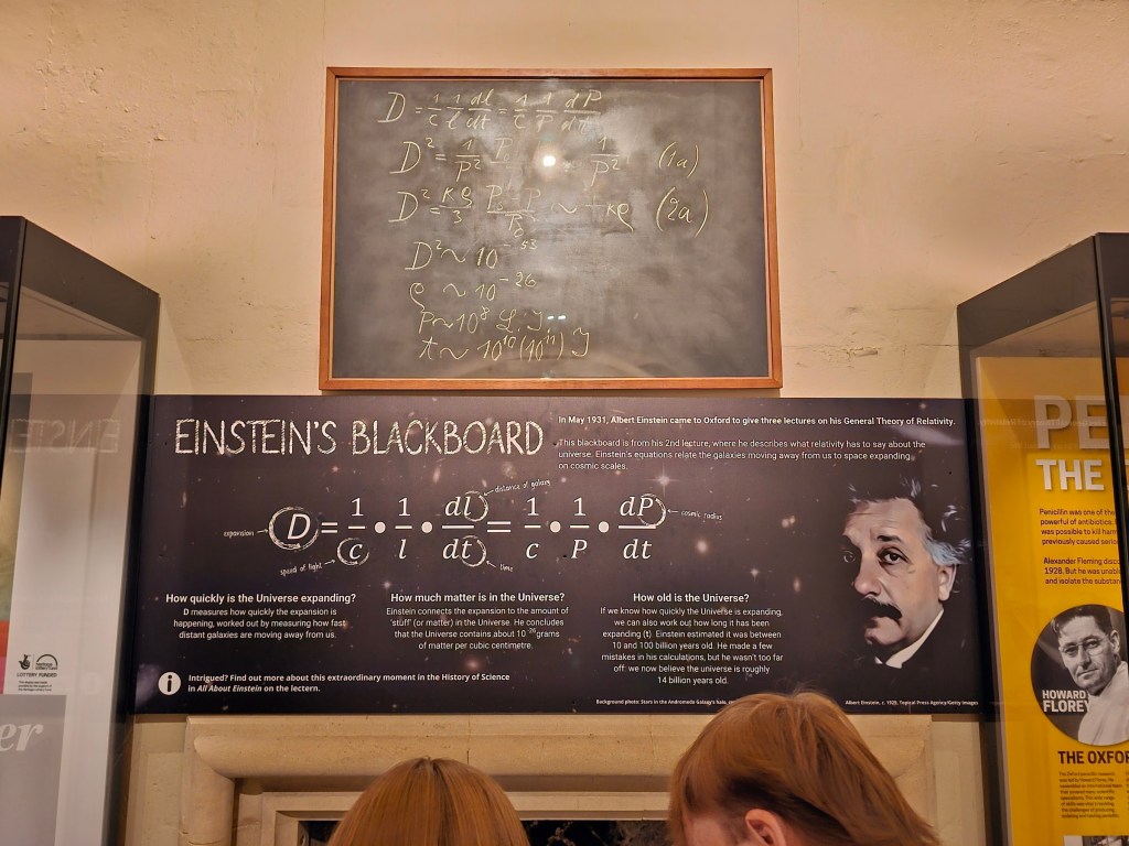Einstein's Blackboard with his equation in Oxford Science Museum