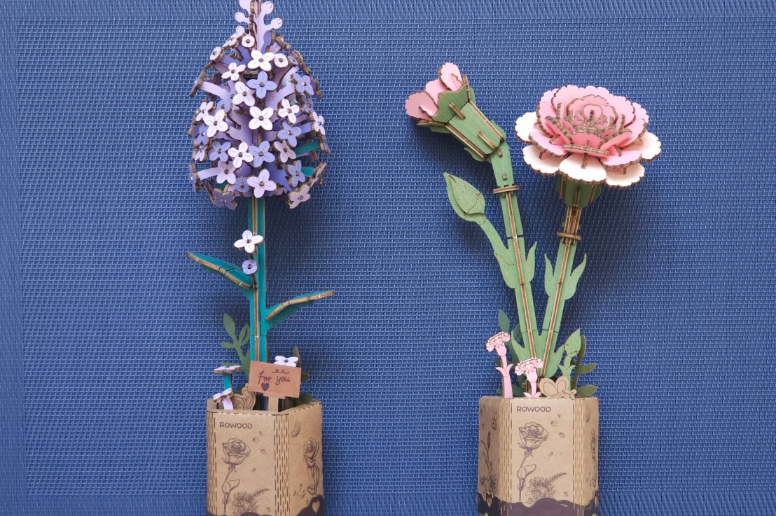 DIY 3D Wooden Flowers Sets – Pink Carnations And&nbsp;Lilac
