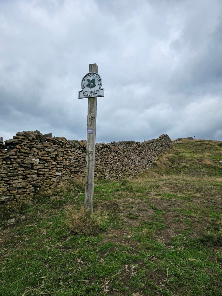 National Trust signpost for Lose Hill.